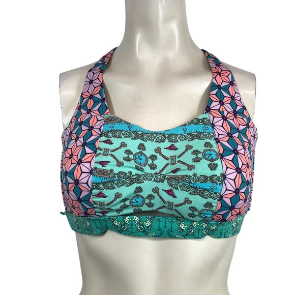 MAAJI - WOMEN'S XL - MULTICOLOR GEOMETRIC CRISS CROSS SWIMSUIT TOP - Picture 1 of 6